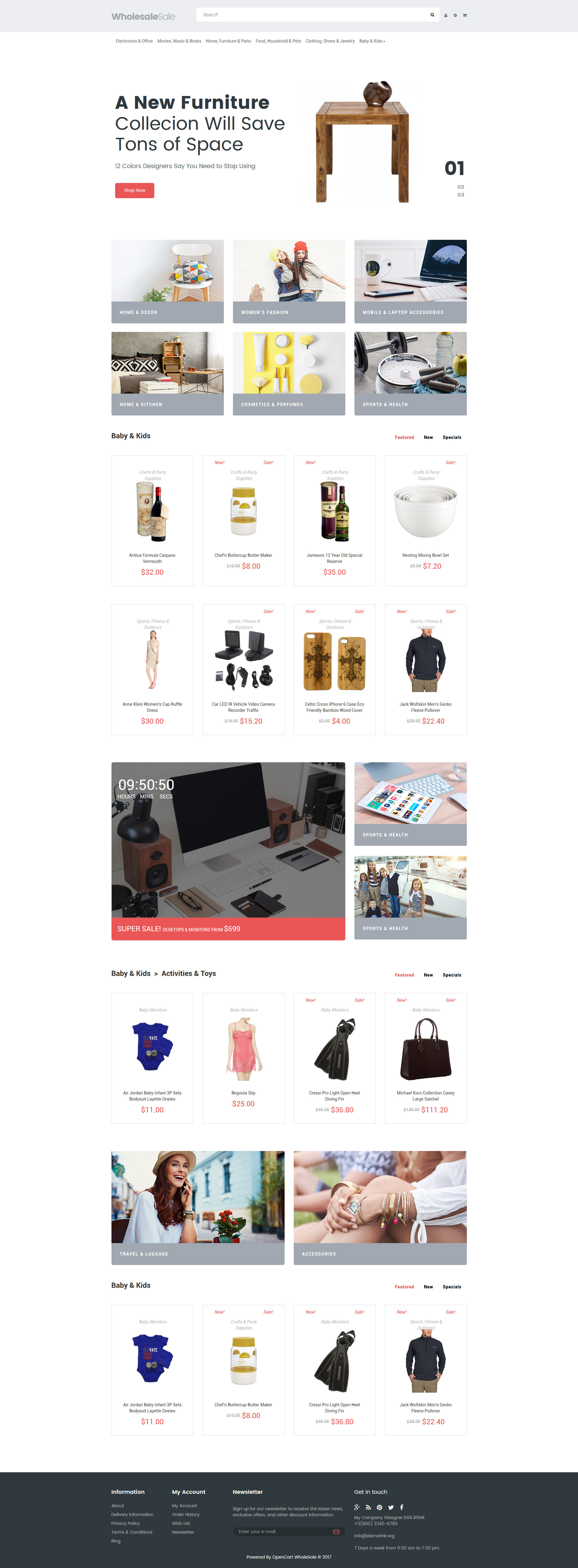 Адаптивний OpenCart шаблон на тему оптовий склад №64073 - скріншот