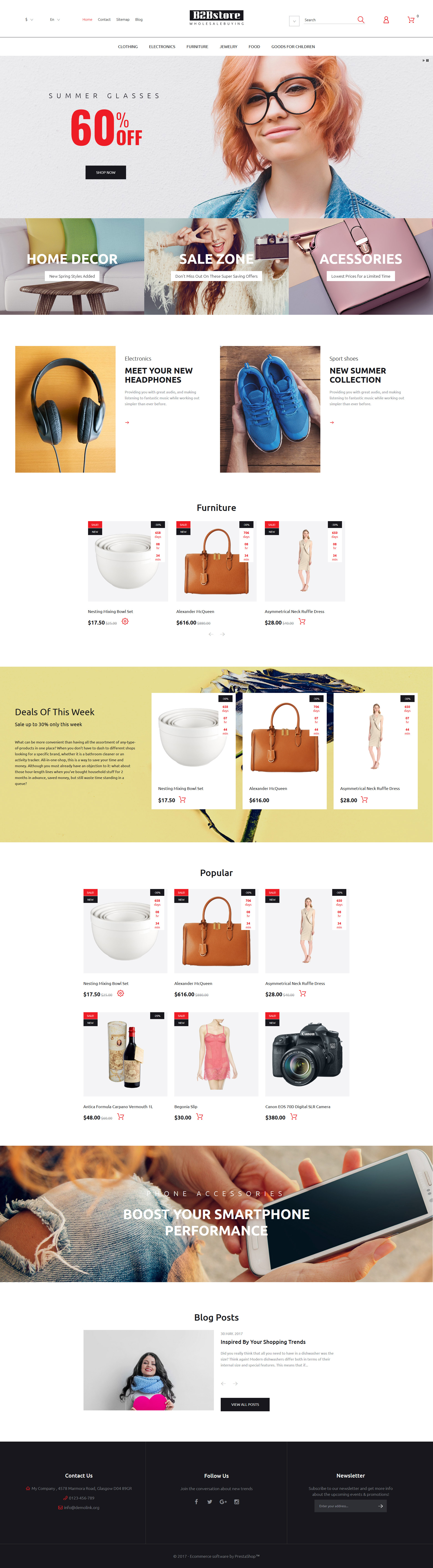 "B2Bstore" Responsive PrestaShop Thema №64019 - screenshot