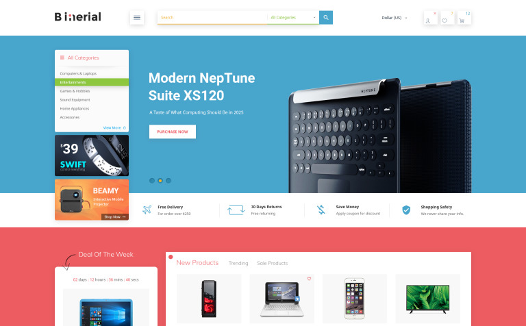 Binerial - Material Electronic Responsive Shopify Theme Big Screenshot Binerial - Material Electronic Shopify Theme Big Screenshot