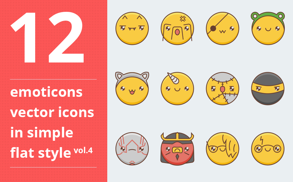"Emotions vector vol.4" Responsive Iconset template №64094 - screenshot