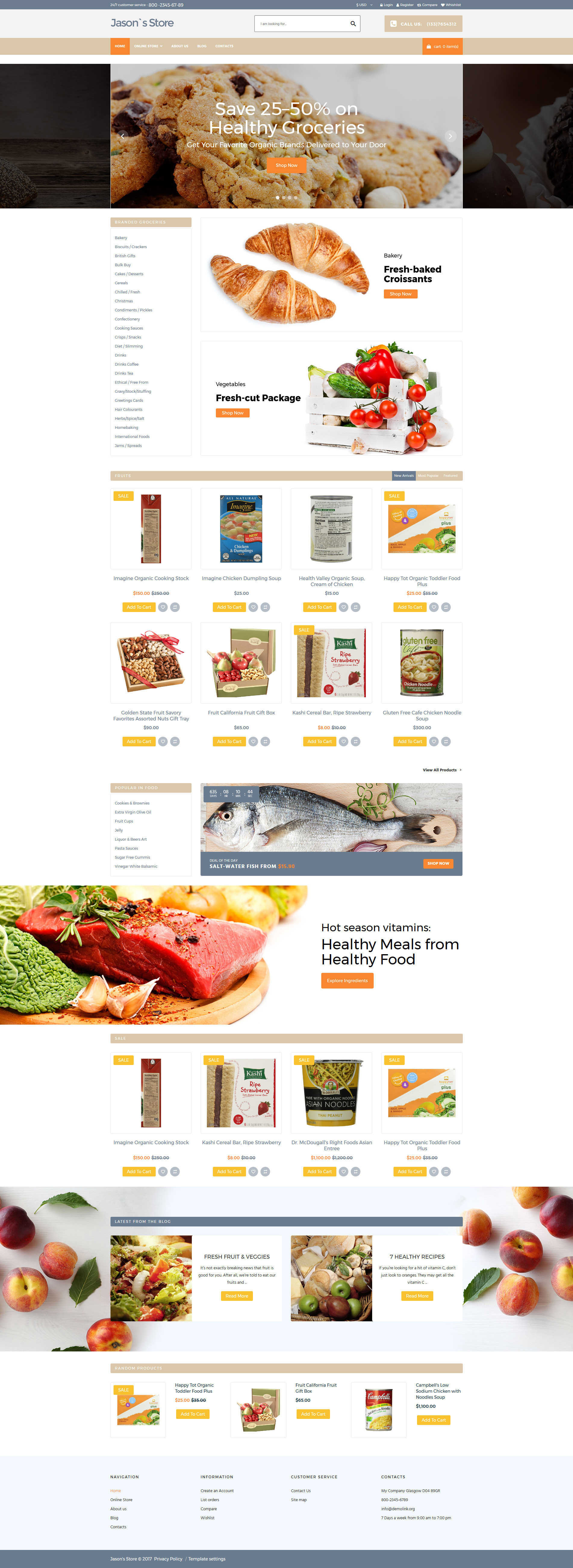 Grocery Store Responsive VirtueMart Template Grocery Store Responsive VirtueMart Template