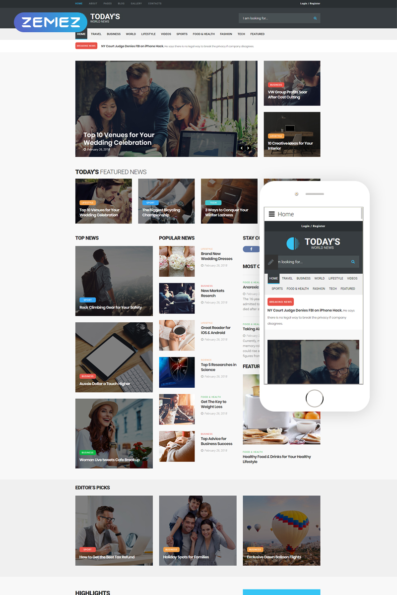 News Portal Responsive Joomla Template New Screenshots BIG