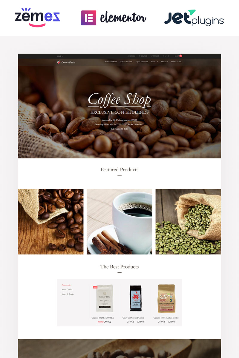 Responsivt CoffeeShop - Responsive WooCommerce-tema #64026