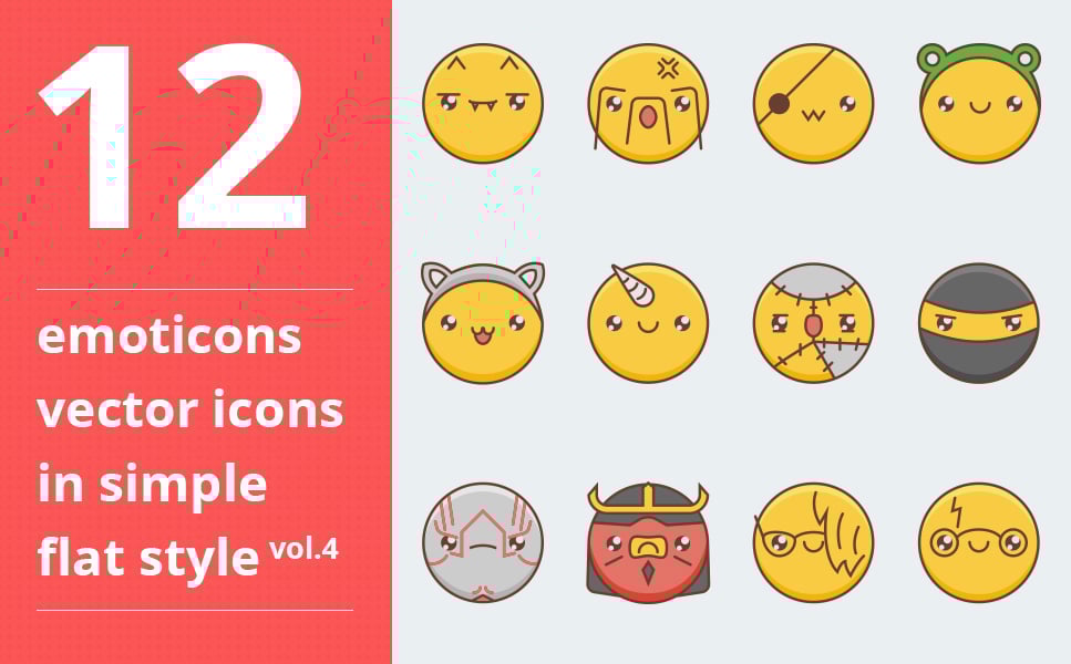 Responsivt Emotions vector vol.4 Iconset-mall #64094 - skärmbild
