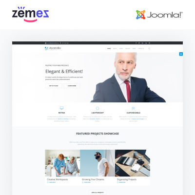 Responsywny biznesowy szablon Joomla #64021
