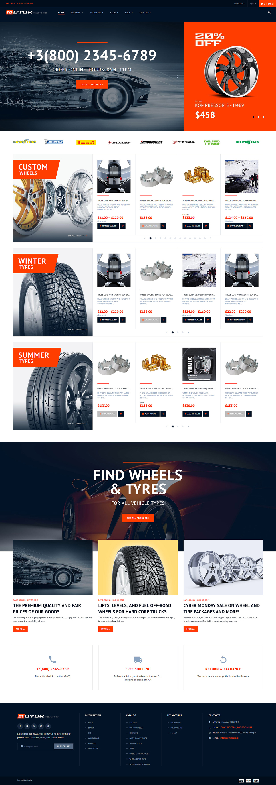 Wheels & Tires Responsive Shopify Theme New Screenshots BIG