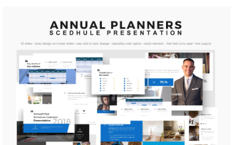 Annual Planner Presentation 2018 PowerPoint template