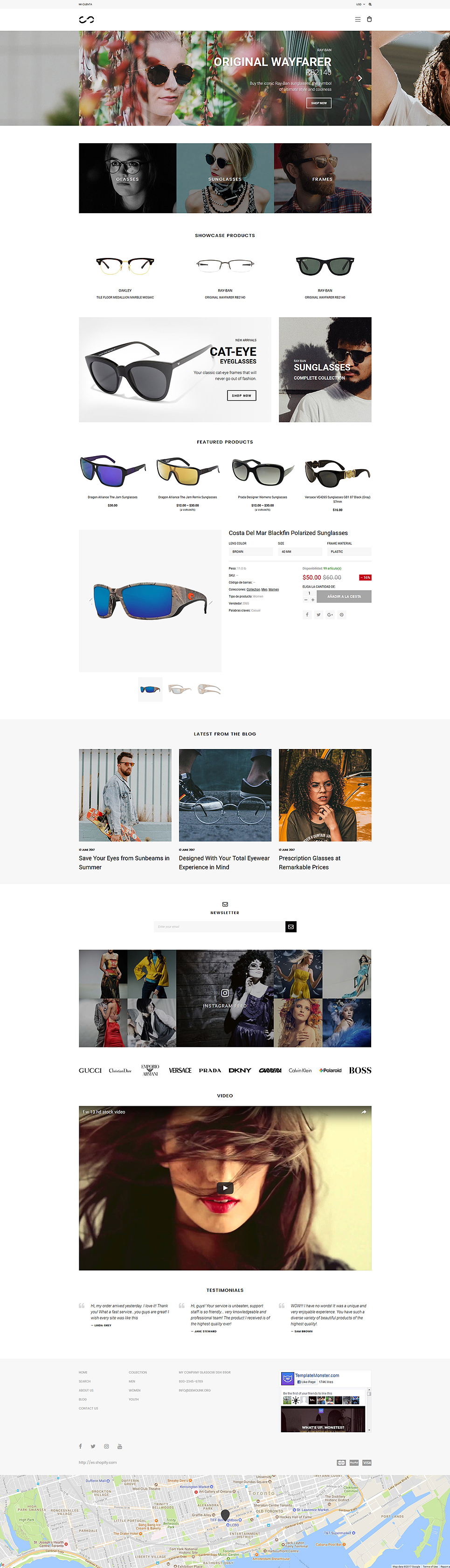Eye Glasses Responsive Shopify Theme New Screenshots BIG