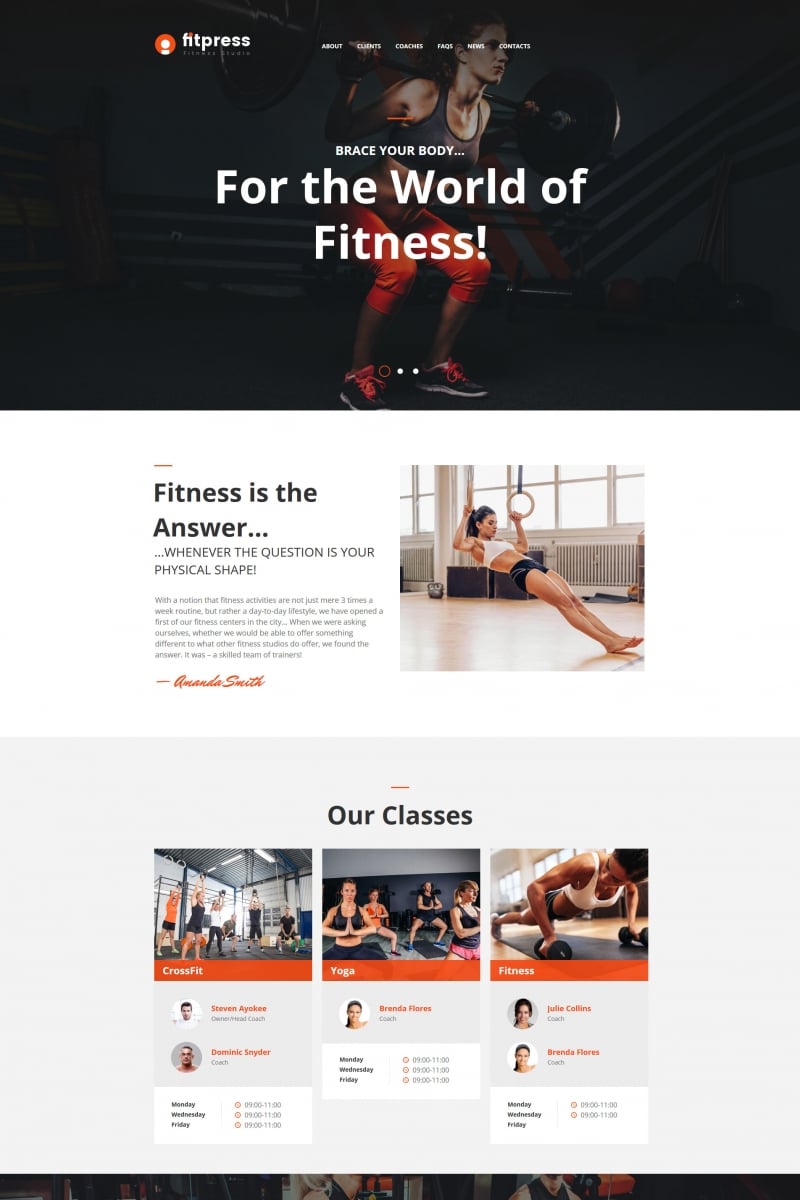 Fitness & Gym Moto Cms Html #64193 - Ekran resmi
