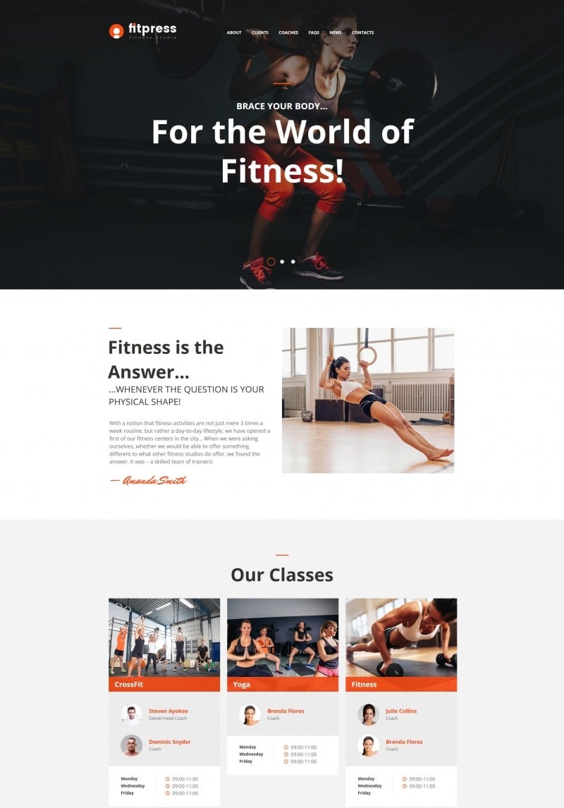 Fitness Moto Cms Html Template