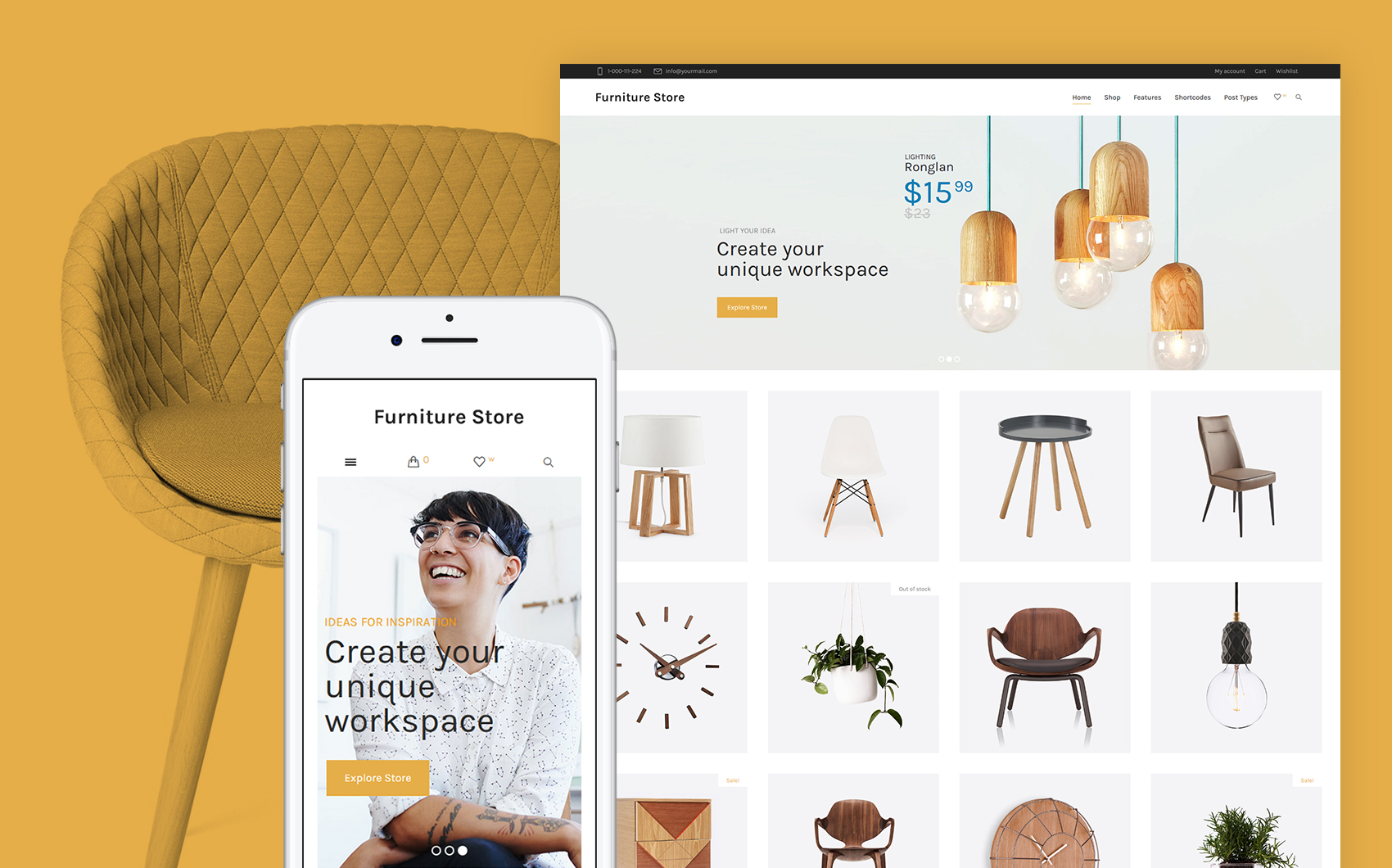 Furniture Store + Woocommerce WooCommerce Theme 