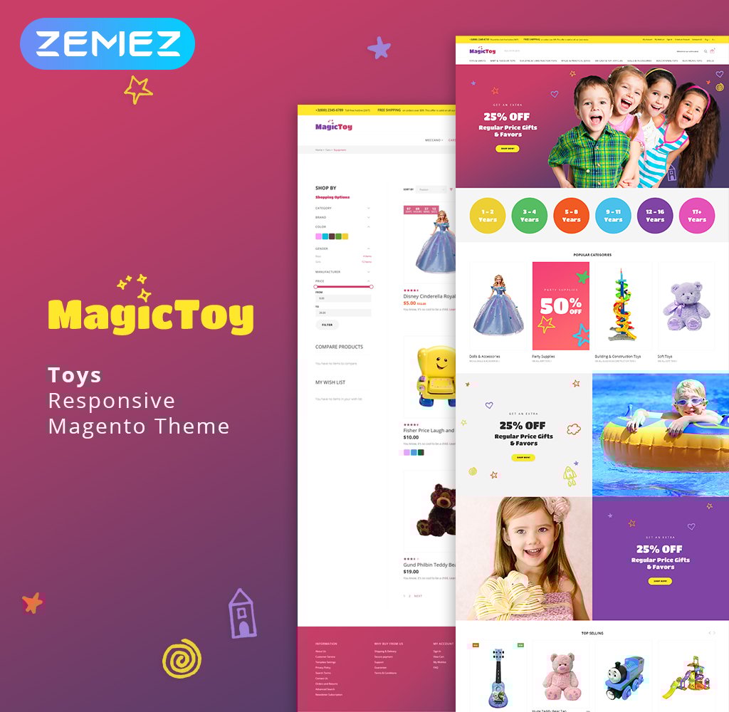Responsive MagicToy - Baby Toys Magento #64135 - Ekran resmi