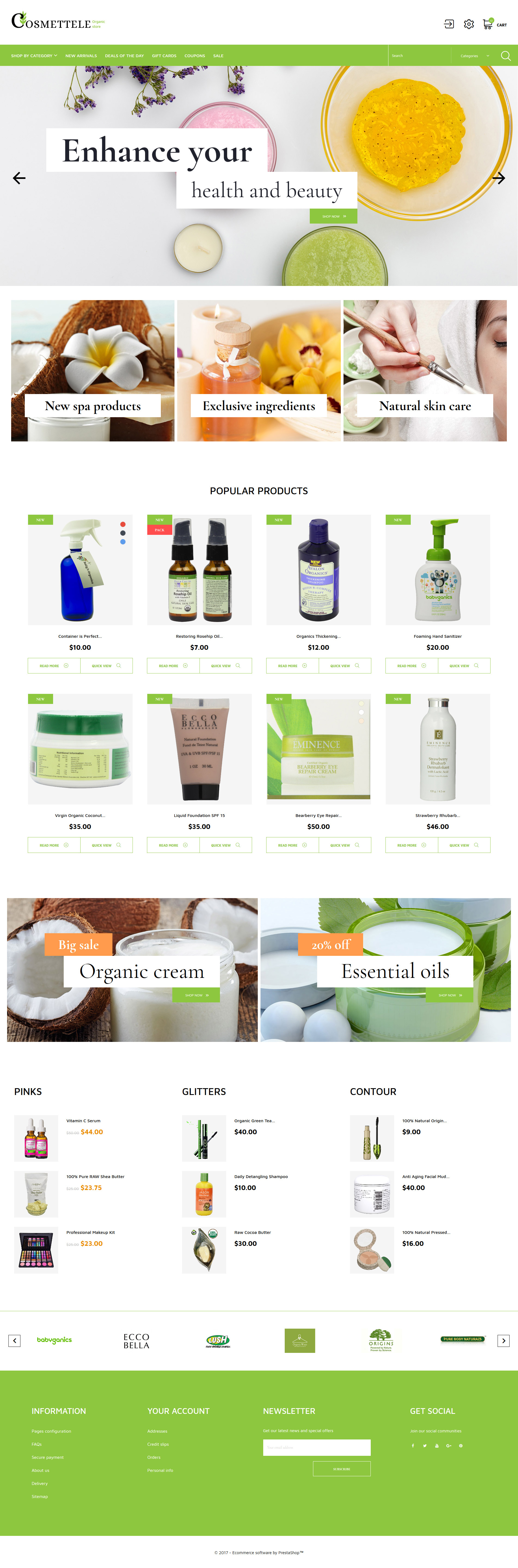 Responzivní PrestaShop motiv "Cosmettele" #64113 - screenshot