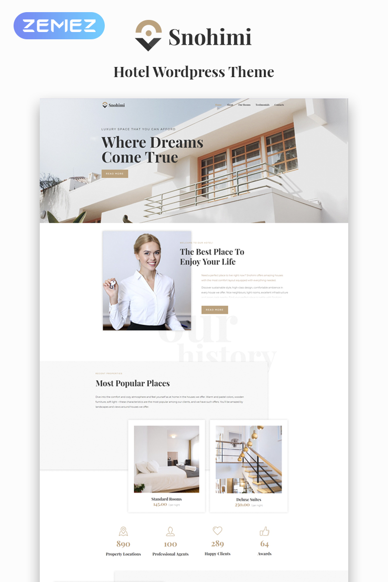 Sanohimi Exotic Hotel WordPress Theme WordPress Theme - screenshot