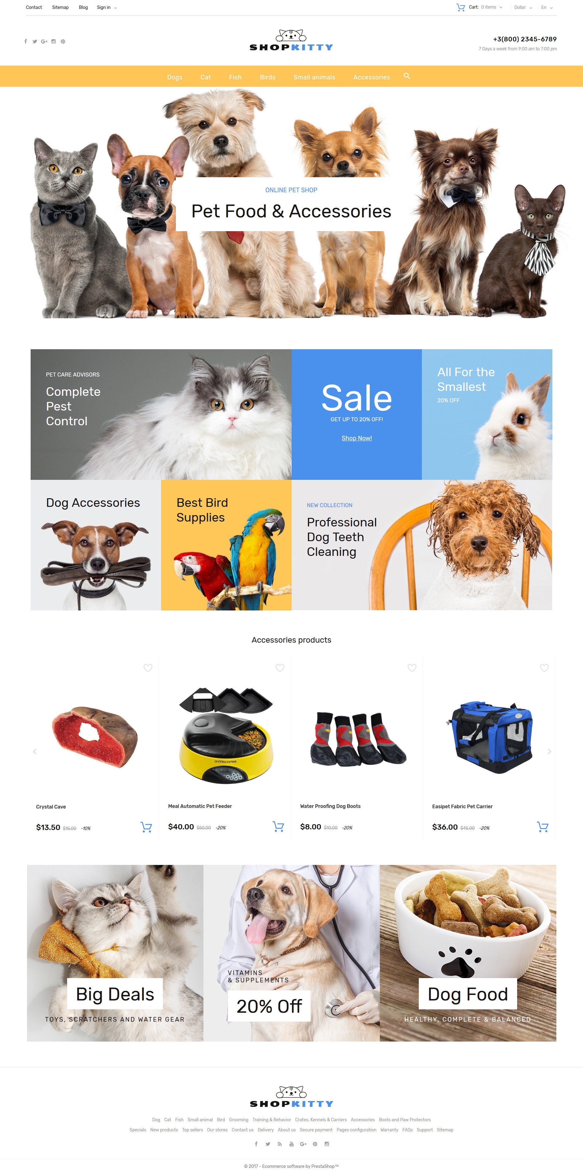 "ShopKitty" thème PrestaShop adaptatif #64107 - screenshot