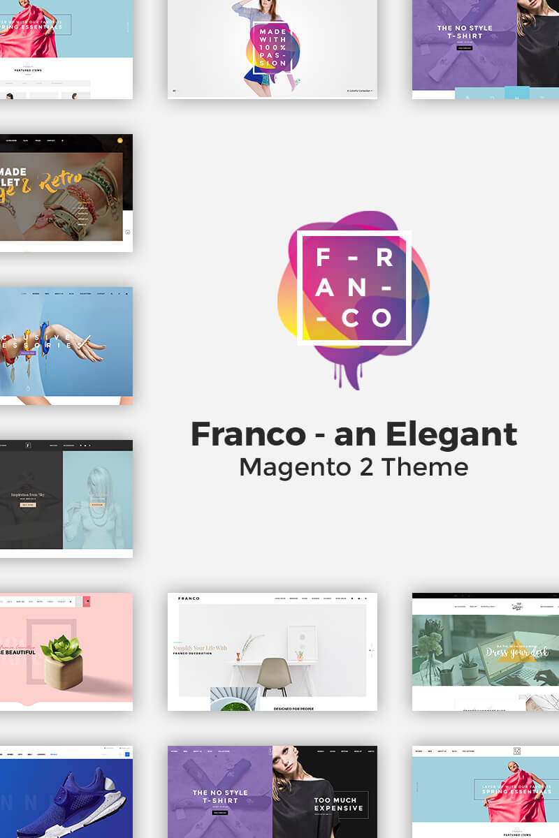 Tema Magento "Franco - Elegant Magento 2 and 1 Theme" #64158 - captura de pantalla
