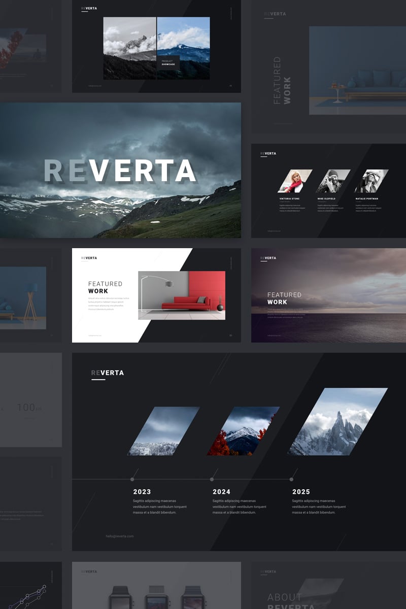 Template PowerPoint #64156 "Reverta" - screenshot