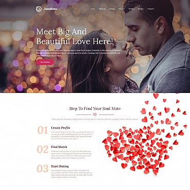 Dating Date Moto CMS 3 Templates 64208