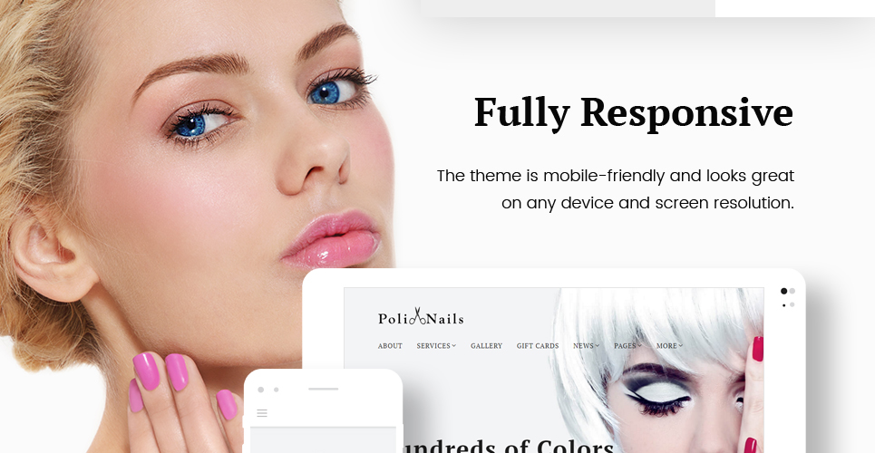 Nail Salon Wordpress Theme - PoliNails - Nail Salon WordPress Theme - Healthcare cosmetic treatment therapist theme.