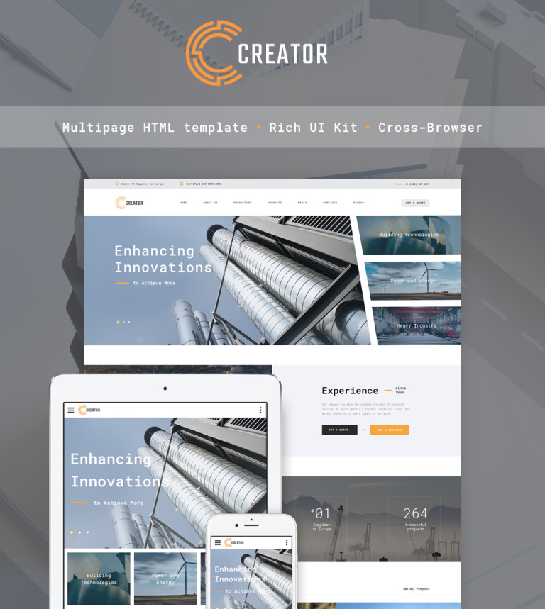 Creator - Civil Engineering Multipage Website Template