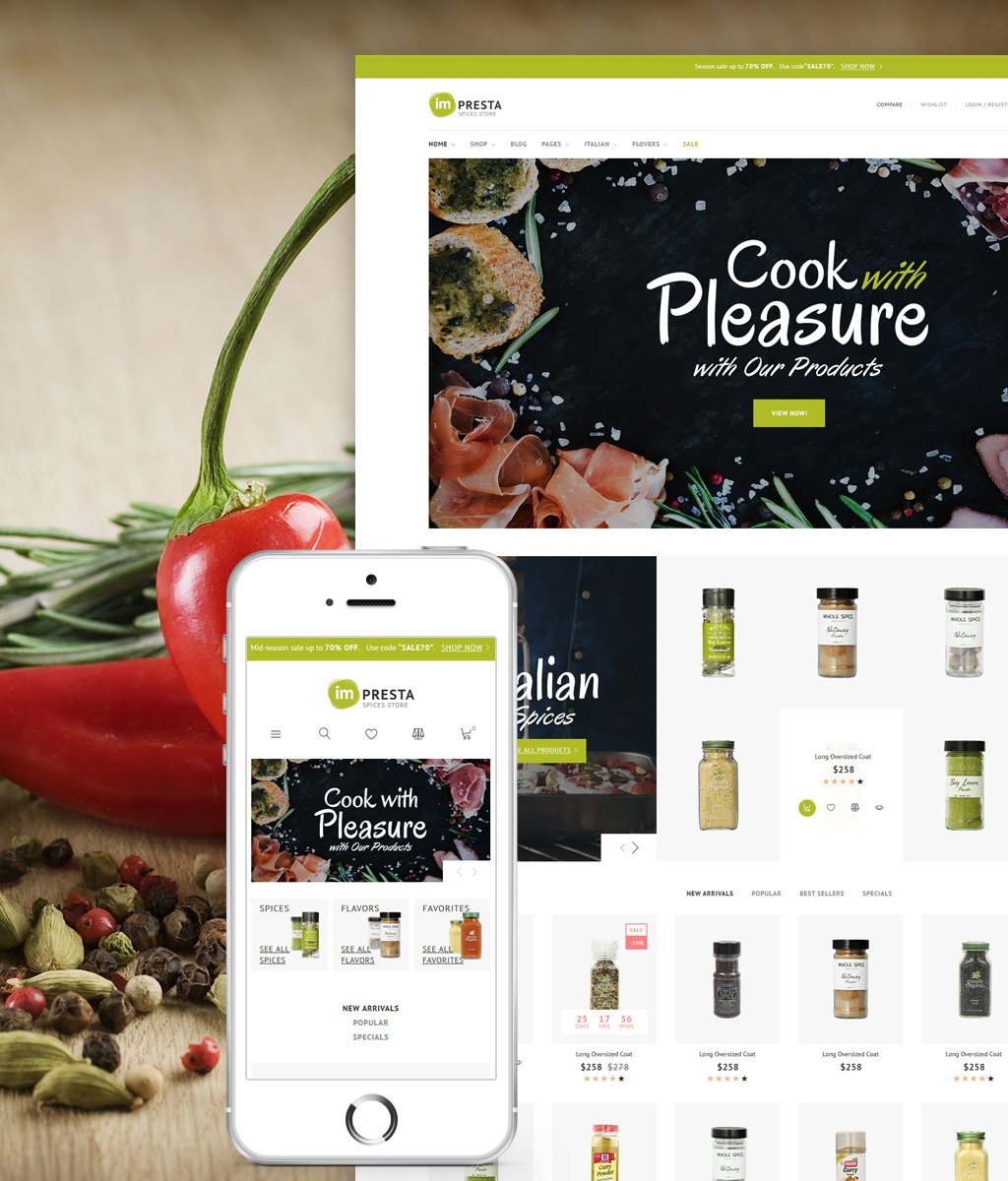 Impresta - Spices Store PrestaShop Theme New Screenshots BIG