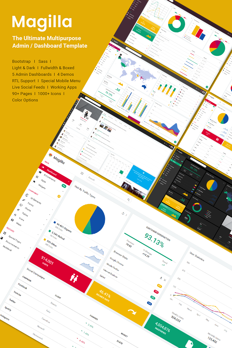 Magilla - The Ultimate MultipurposeDashboard / Admin Template - screenshot