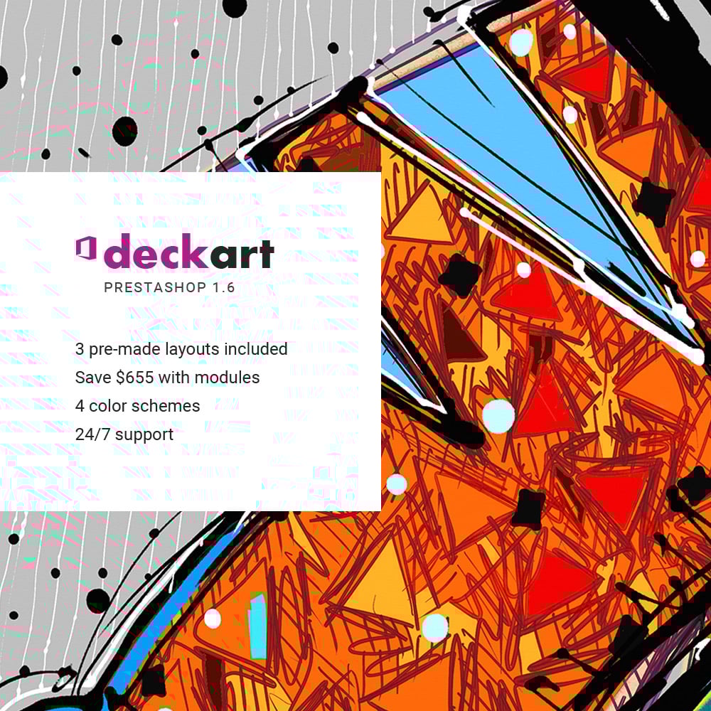 PrestaShop Theme namens "DeckArt Responsive" #64364 - Screenshot