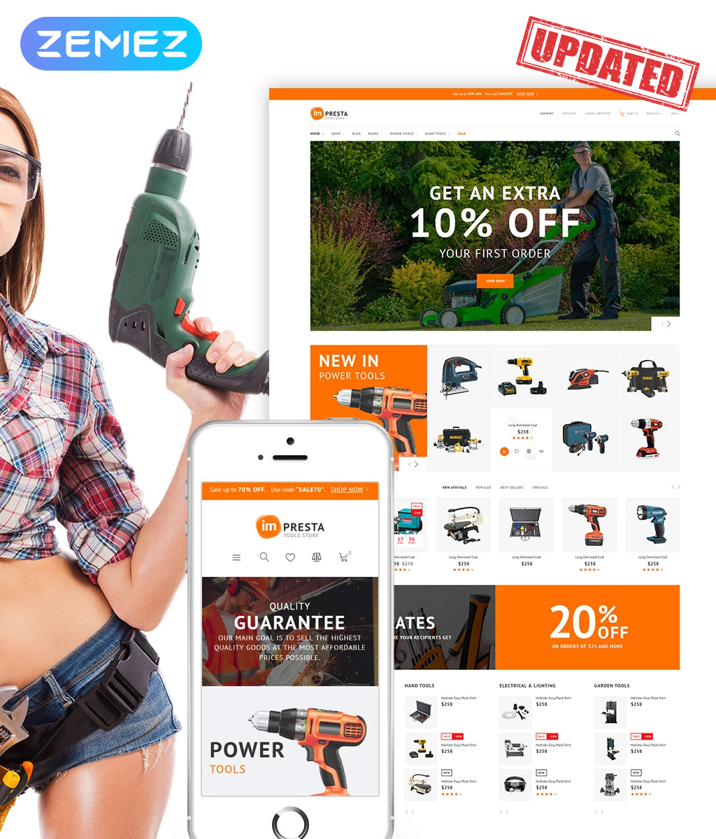 Responsivt Impresta Tools PrestaShop-tema #64389