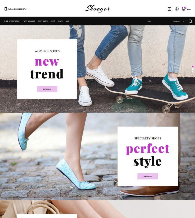 Shoe Store Bootstrap PrestaShop Template Big Screenshot Shoe Store Responsive PrestaShop Theme New Screenshots BIG