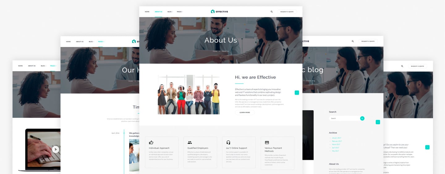  Save 35% OFF on this product  Hurry up! It's a limited time proposition. 1days 20hrs 7min Old Price: $72 Effective - Development & Consulting Agency Website Template