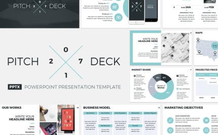 Template #64443 Pitch Deck Webdesign Template - Logo template Preview