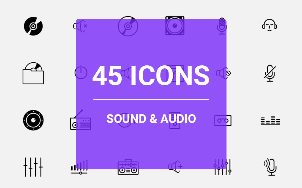 Iconset šablona "Sound & Audio Icon Set" #64459