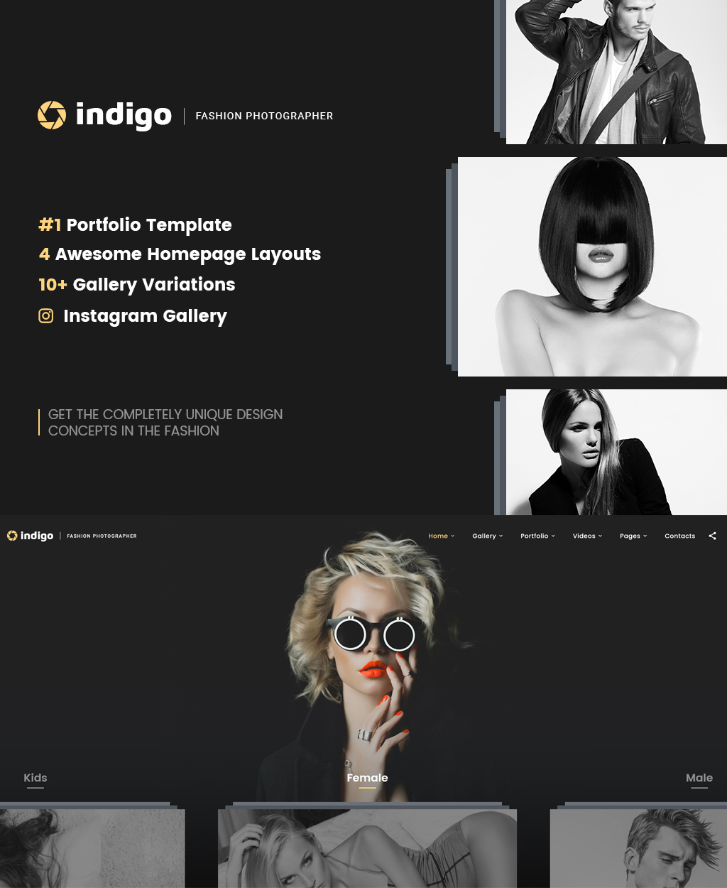 Indigo - Fashion Photographer Responsive Multipage №64403