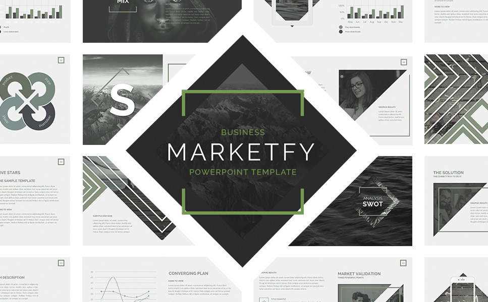 "Marketfy" 奖金PowerPoint 模板 #64463 - 截图