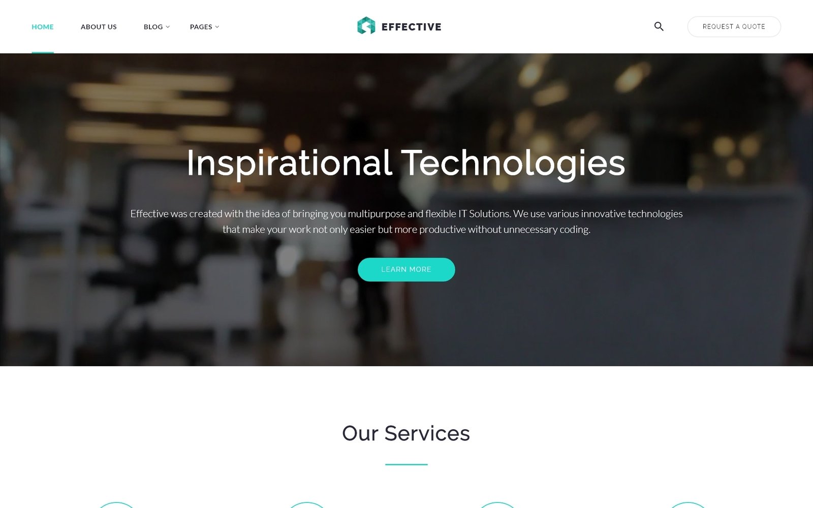 Plantilla Web "Effective - Development & Consulting Agency" #64425 - captura de pantalla