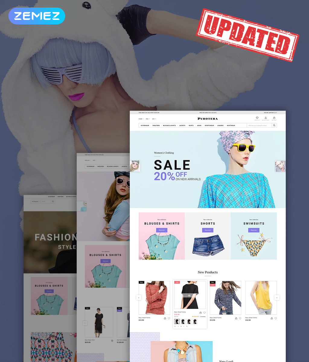 Responsive Pyhotera Prestashop #64480 - Ekran resmi