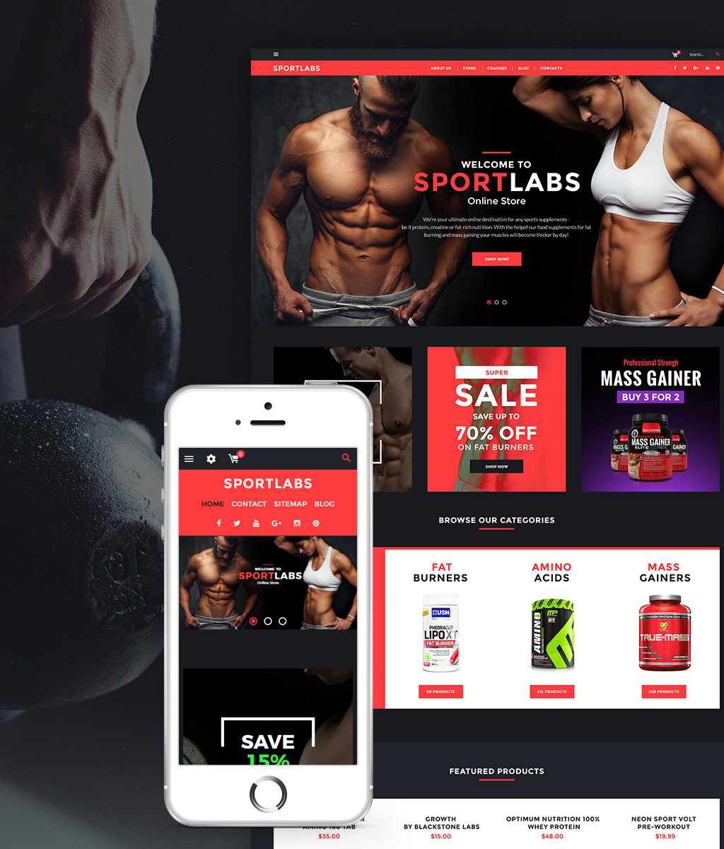 Sports Nutrition PrestaShop Theme New Screenshots BIG