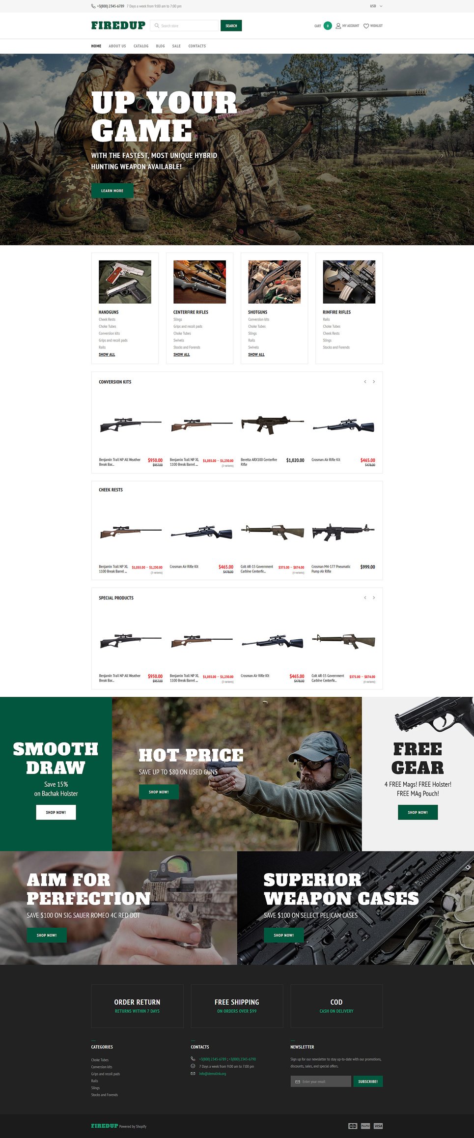 Weapons Store Responsive Shopify Theme New Screenshots BIG