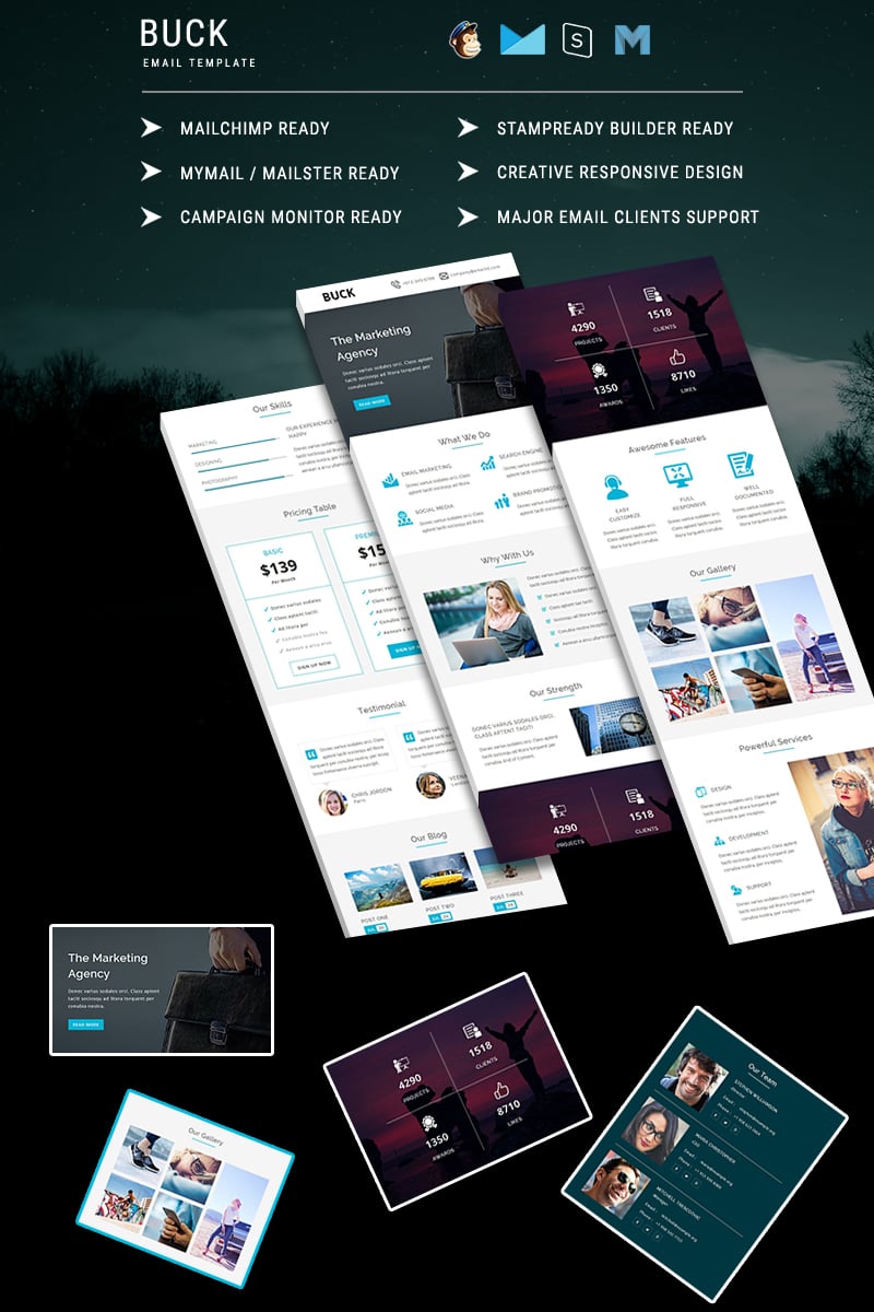 BUCK - Responsive Email Template №64527 - скриншот