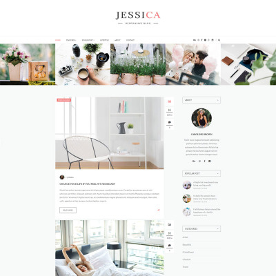 Jessica - Responsive Blog WordPress Theme #64593