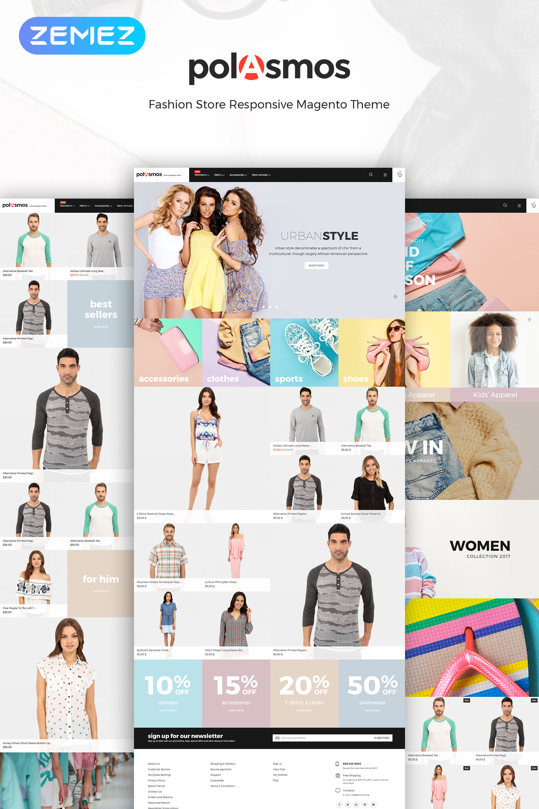 "Polasmos - Fashion Store" thème Magento #64596