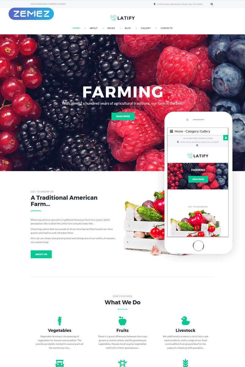 Responsive Joomla Vorlage für Farm #64553 - Screenshot