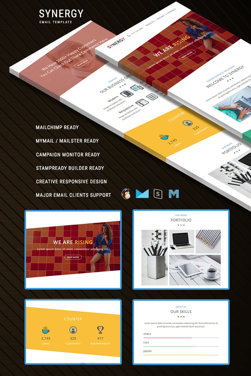 Responsive SYNERGY - Responsive Email Haber Bülteni #64532 - Ekran resmi