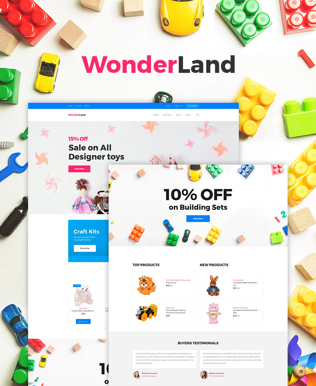 WonderLand - Toys Store Responsive WooCommerce Theme Smartphone Layout 1 