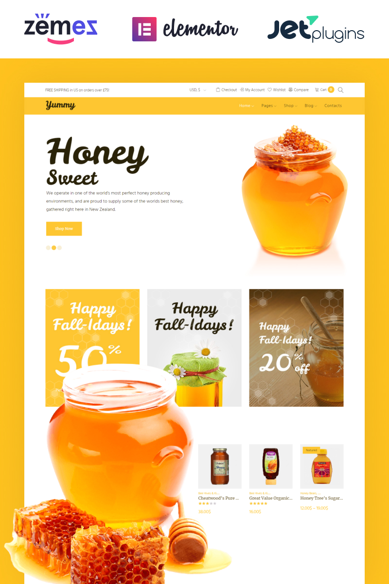 Yummy - Honey Store WooCommerce Theme WooCommerce Theme