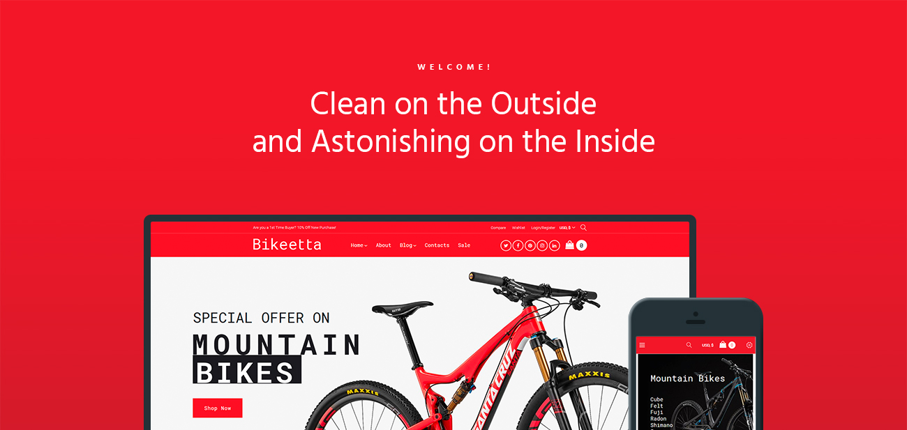 Bikes and Accessories Store WooCommerce Theme