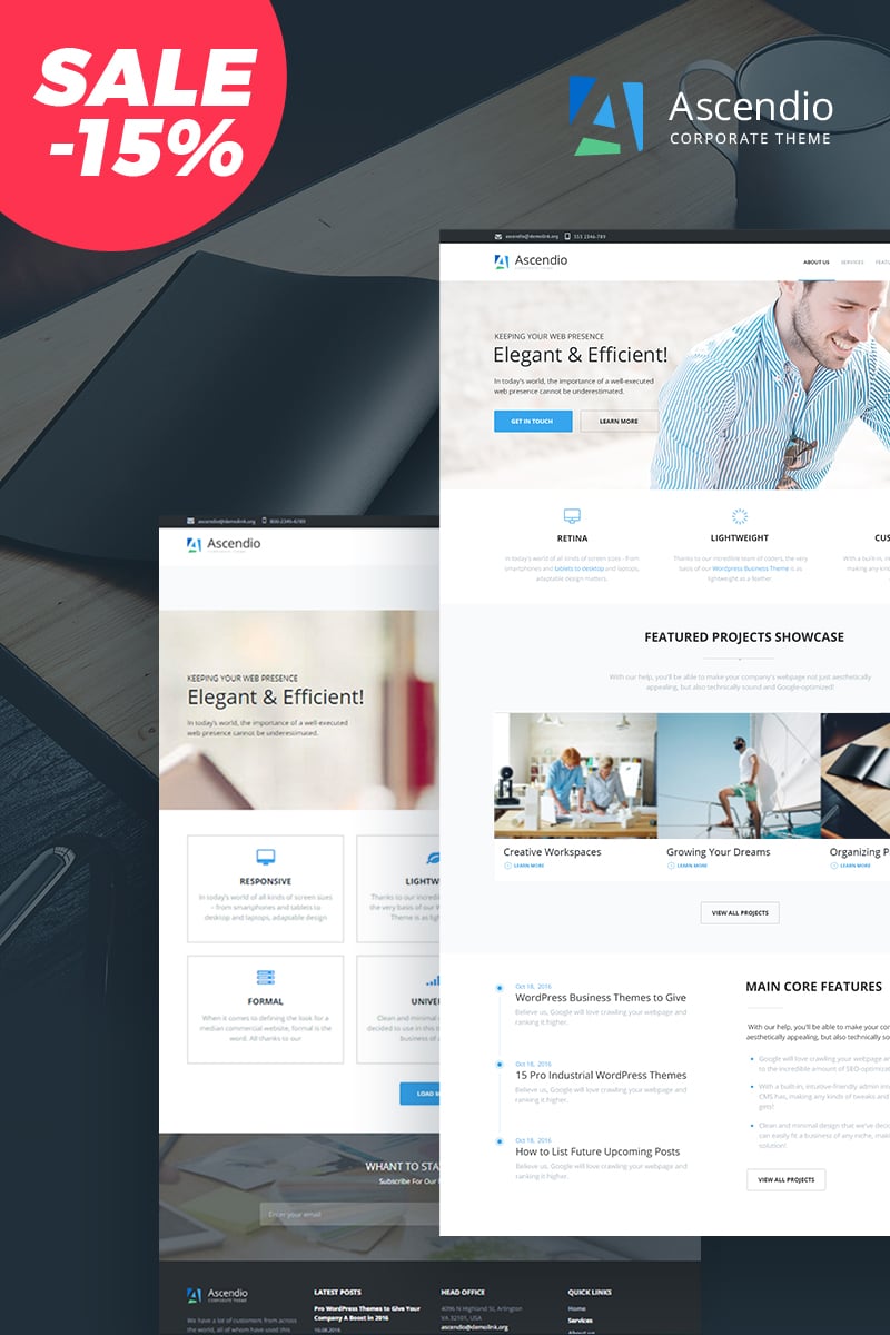Ascendio - Business & Corporate Drupal Template - screenshot