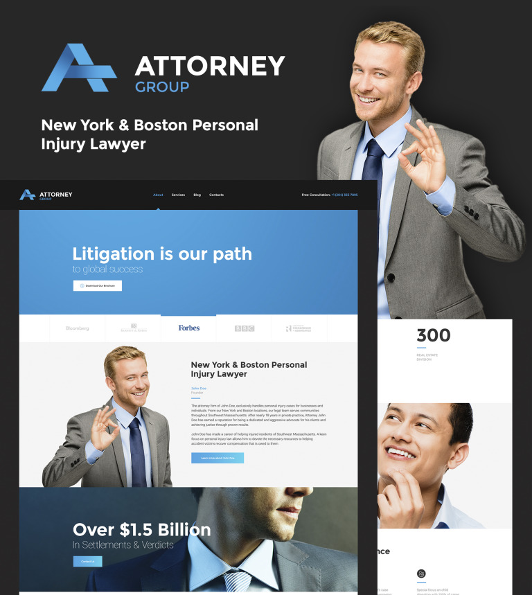 Attorney Group - Law Firm WordPress Theme