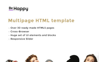 Be Happy - Health Magazine Multipage Website Template