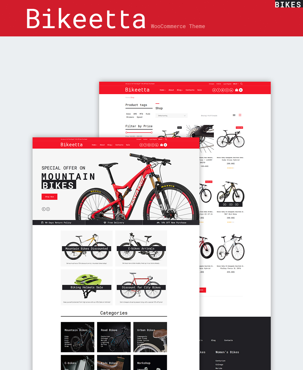 Bikeetta - Bikes Store WooCommerce Theme New Screenshots BIG